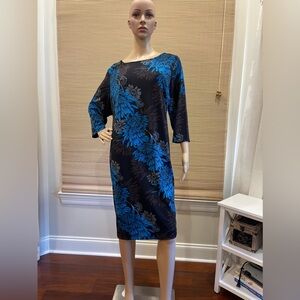 Bob Mackie wearable art pullover dress. 3/4 quarter length  sleeves. Size XL